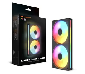 COUGAR Unity240-FB černá / Ventilátor / 2x 120 mm / ARGB / PWM / 2500 RPM / 78,2 CFM