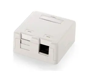 Equip 2-Port Keystone bílá / Krabice pod omítku / nestíněná