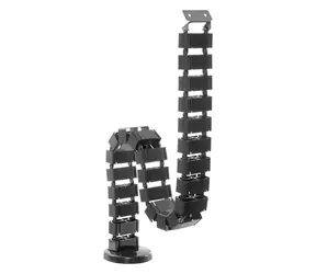 Equip Organizér kabelů pod stůl černá / Organizér kabelů / teleskopický / 1,3 m / ABS/ocel