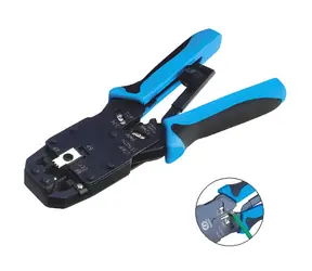 DATACOM PROFI BLUE II / Krimpovací kleště / 4P+6P+8P / RJ45, RJ12, RJ11, RJ10 / račna se stripovačem