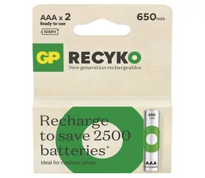 GP ReCyko 650 AAA (HR03) / Nabíjecí baterie / NiMH / 2ks