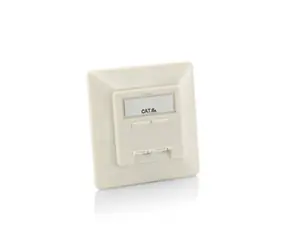 Equip zásuvka pod omítku bílá / Zásuvka pod omítku / Cat6a / 2x RJ45 / 45° / stíněná / 5 ks