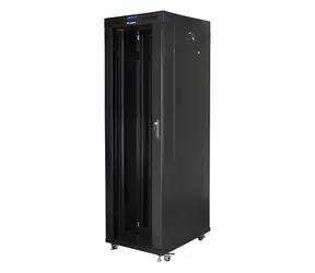 Lanberg FF01 42U 800x800 černý / Rozvaděč / 19" / volně stojící / prosklené dveře / nosnost 800 kg