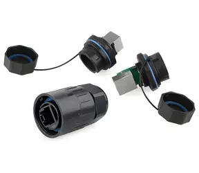 Good Connections S6 RJ45 černá (IC06-R103) / Spojka / průmyslová / IP65/IP67 / bajonet