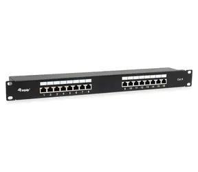 Equip patch panel 19" 16xRJ45 Cat6 FTP / Patch panel / 1U / 250 MHz / RAL9005