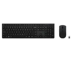 Lenovo Professional Wireless Rechargeable US šedá / Sada klávesnice a myši / dobíjecí baterie / USB-A přijímač