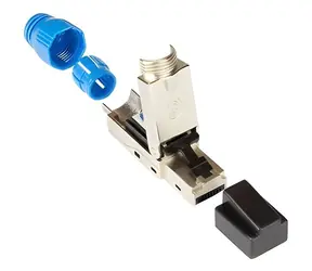Good Connections RJ45 Cat8.1 stříbrná / Konektor / lomený / S/UTP / na kabel / pozlacené kontakty