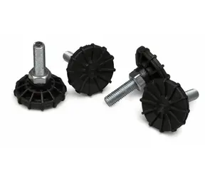 Equip nožičky pro rack 60 mm černá, stříbrná / Nožičky / 19" rack / 40x40 mm / sada 4 ks
