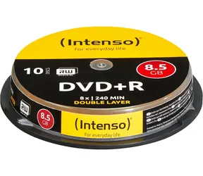 Intenso / Médium DVD+R DL / 8,5 GB / 8x / 10 ks / Cake Box