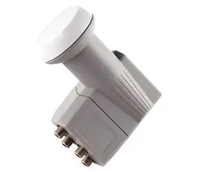 Schwaiger Quad LNB šedá / LNB konvertor / 4 výstupy / Zesílení 62 dB / F konektor