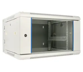 Extralink Rozvaděč nástěnný 6U 600x600 šedá / Rozvaděč / 19" / skleněné dveře / dvousekční / nosnost 30 kg