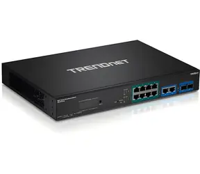 TRENDnet Smart Surveillance switch 12-port PoE+ / Switch / 8x Gigabit PoE+ / 2x SFP / 110 W / Managed