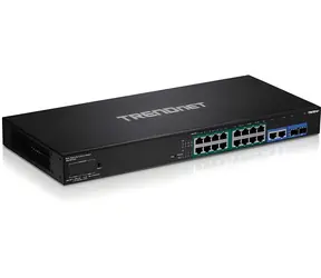 TRENDnet Smart Surveillance switch 18-port / Switch / Gigabit Managed PoE+ / 16x PoE+ 220 W / 36 Gbit/s / 2x SFP