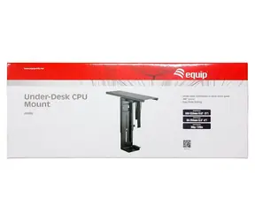 Equip 650892 černá / Držák PC pod stůl / 360° otočení / nosnost 10 kg / výška 365-596 mm