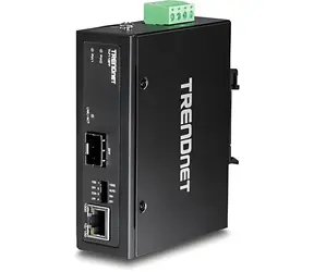 TRENDnet TI-F11SFP / Media konvertor / 100/1000Base-T na SFP / IP30 / DIN lišta / -40 až 75 °C