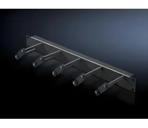 Rittal černá / Kabelový vyvazovací panel / 19" / 1U / 5 kabelových přepážek / RAL 9005
