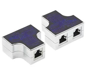 Good Connections T-adaptér RJ45 stříbrná / Adaptér / 1x RJ45 (F) - 2x RJ45 (F) / zapojení 1:1