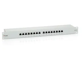 Equip Patchpanel 16xRJ45 Cat6 šedá / Patch panel / FTP / 1U / 250 MHz