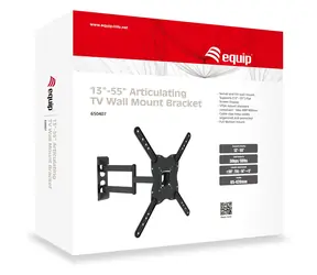 Equip Nástěnný držák TV černý / Držák / VESA 400x400 mm / náklon -14° až 5° / otočení 90° / do 30 kg / 23-55"