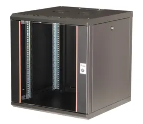 Equip 19" rozvaděč PM černá / Rozvaděč / 12U / 600x600 mm / skleněné dveře / nástěnný