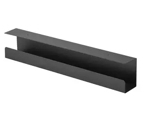 Equip organizér kabelů pod stůl černý / Kabelový organizér / Montáž pod desku / 600 mm