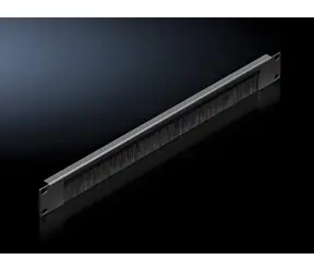 Rittal 5302.202 černá / Kabelový průchodkový panel / 19" / 1U / 390x30 mm