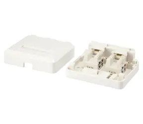 Equip zásuvka na omítku 2x Keystone bílá / Zásuvka na omítku / Nestíněná / Cat.5e, Cat.6, Cat.6A