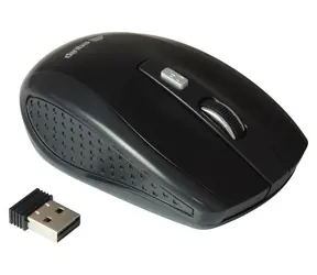 Equip Bezdrátová cestovní myš černá / Bezdrátová myš / Nano přijímač 2,4 GHz / 1600 DPI / 4 tlačítka
