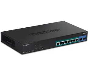 TRENDnet Web Smart switch 10-port PoE+ / Switch / 8x Gigabit PoE+ / 2x SFP / 130 W / Managed L2+
