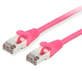 Equip Cat6 S/FTP růžová / Patch kabel / RJ-45 / 1 m / 250 MHz / LSZH / PoE+