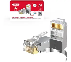 Unitek Konektor RJ45 Pass-Through / Konektor / Cat 7 / 50 ks