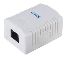 Equip Datová zásuvka Cat6 bílá / Datová zásuvka / RJ-45 / UTP / 1 port / Na omítku