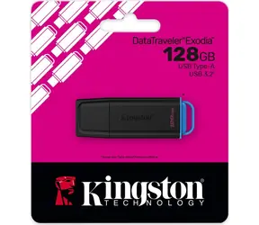 Kingston DataTraveler Exodia 128GB černá / Flash disk / USB 3.2 Gen 1 / USB-A