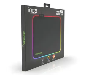 INCA IMP-024 Speed černá / Herní podložka pod myš / RGB LED / 320 x 270 x 3 mm