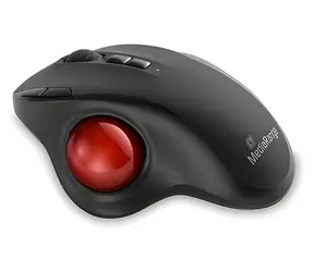 MediaRange MROS263 černá, červená / Bezdrátová trackball myš / 2400 DPI / 7 tlačítek