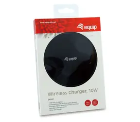 Equip bezdrátová nabíječka Qi 10W černá / Bezdrátová nabíječka / Qi / 10 W / 9 V