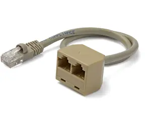 StarTech RJ45 rozdvojka šedá / Rozdvojka RJ45 / F/M konektory / 0,33 m