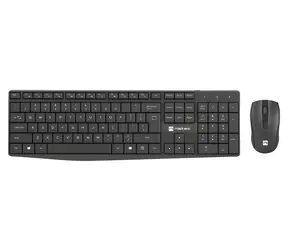 Natec Squid černá / Set klávesnice a myši / US / Bezdrátové / Numerická klávesnice / 1600 DPI