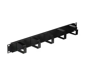 Solarix VP-01 černá / Vyvazovací panel / 19" / 1U / ocelový