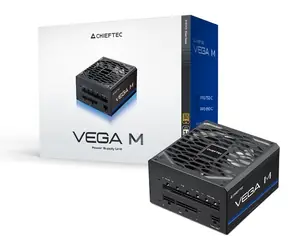 Chieftec Vega M PPG-850-C černá / Zdroj ATX / 850W / 80 PLUS Gold / Aktivní PFC / Plně modulární / 135 mm