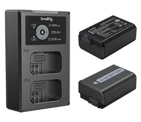 SmallRig 3818 NP-FW50 / Sada baterie a nabíječky / Pro fotoaparáty Sony / 2x 1030 mAh / USB-C nabíjení