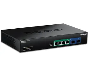 TRENDnet Switch 6-port 2.5G PoE++ / Switch / 6x 2,5 Gbps PoE++ / 1x 10G SFP+ / 240 W / GaN / Unmanaged