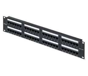StarTech 48portový patch panel černý / Patch panel / CAT6 / 48 portů RJ-45 / 2U
