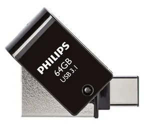 Philips USB Flash Disk 64 GB černý / Flash disk / čtení 180 MB/s / zápis 20 MB/s