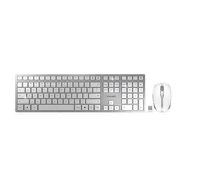 Cherry DW 9100 SLIM bílo-stříbrná / Set klávesnice a myši / Bluetooth 4.0 a 2,4 GHz / EU layout / USB-C nabíjení