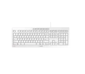 Cherry STREAM bílá / Klávesnice / Drátová / USB / US layout / 104 kláves