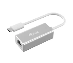 Equip stříbrná / Adaptér / USB-C - RJ45 / Gigabit Ethernet / 0,15 m