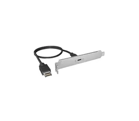 Icy Box IB-AC553 stříbrná / Zadní panel / USB-C / USB 3.0 / kov
