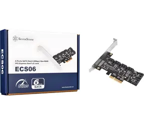 SilverStone SST-ECS06 / Řadič SATA / PCIe 3.0 x2 / 6x SATA 6Gb/s / ASMedia ASM1166