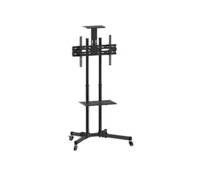 Equip Podlahový stojan TV černá / Podlahový stojan TV / 37"-70" / nosnost 50 kg / VESA 600x400 / výškové nastavení